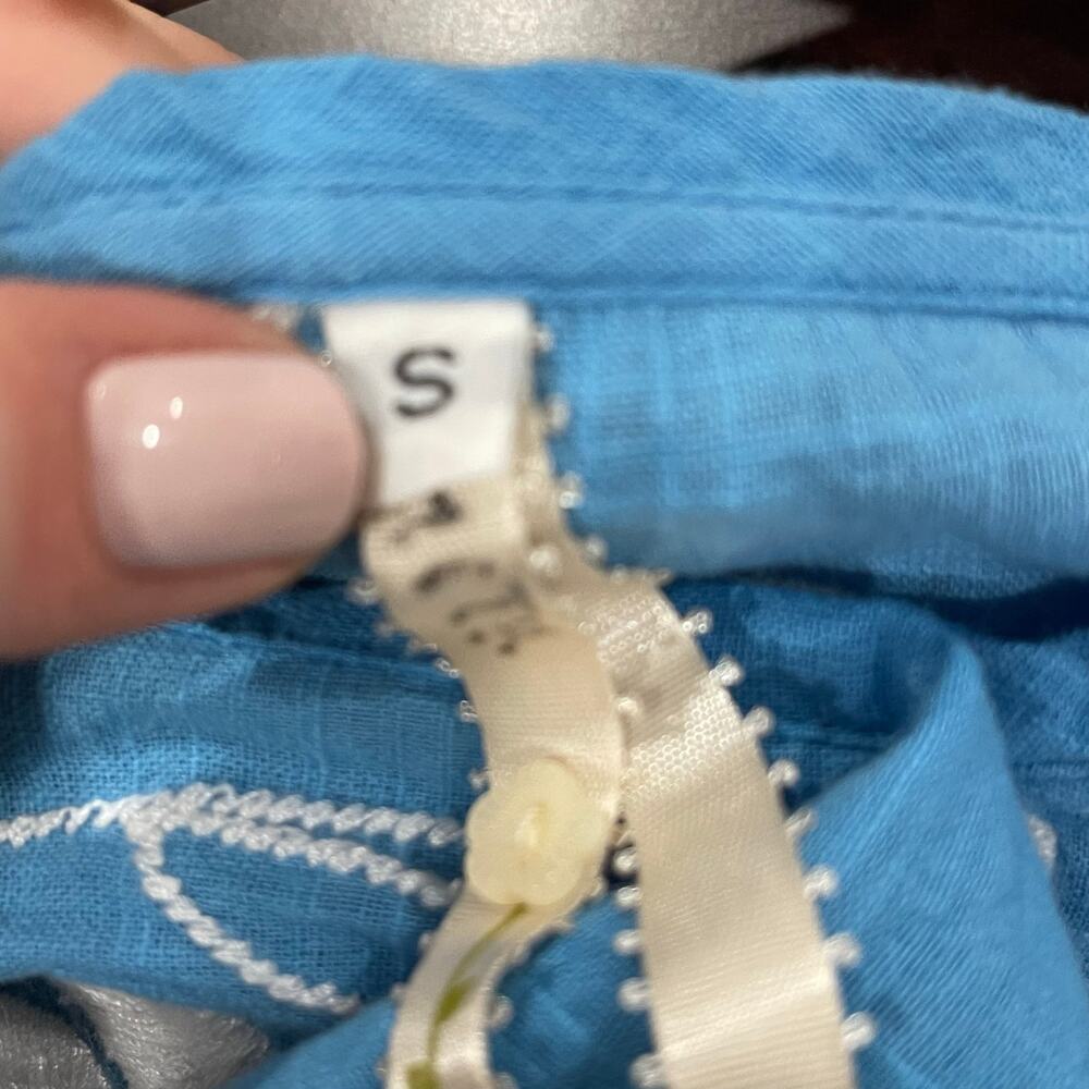 Uncle Frank 100% Cotton Embroidered Floral Mini Dress‎ Size Small - Picture 8 of 8